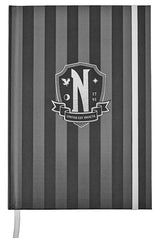Wednesday Addams notesbog - Nevermore logo