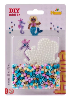 Hama midi blister lille havfrue plade + perler