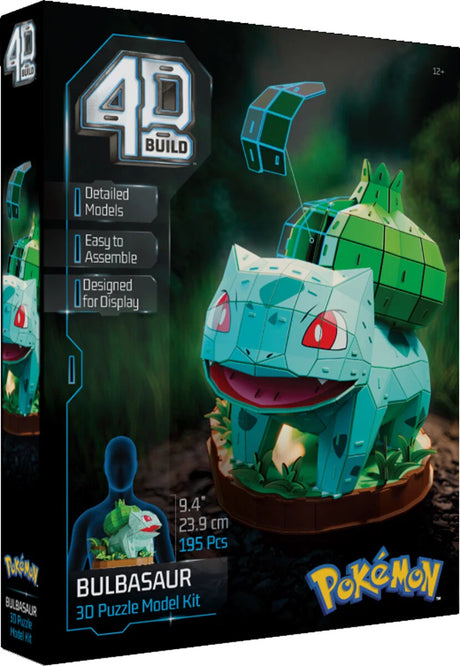 Pokémon 4D Build Bulbasaur, 3D Puslespil & Byggesæt - 195 dele