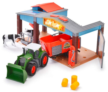 Traktor garage med lys og lyd
