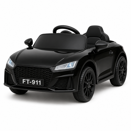 Audi RS Elbil til Børn - Sort Cabriolet 6V med Lyd & Lys