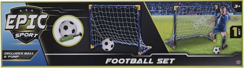 Fodboldsæt med mål, bold og pumpe 90 cm