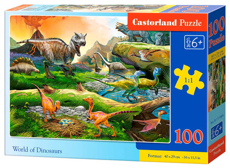 Castorland puslespil - Dinosauernes verden - 100 brikker
