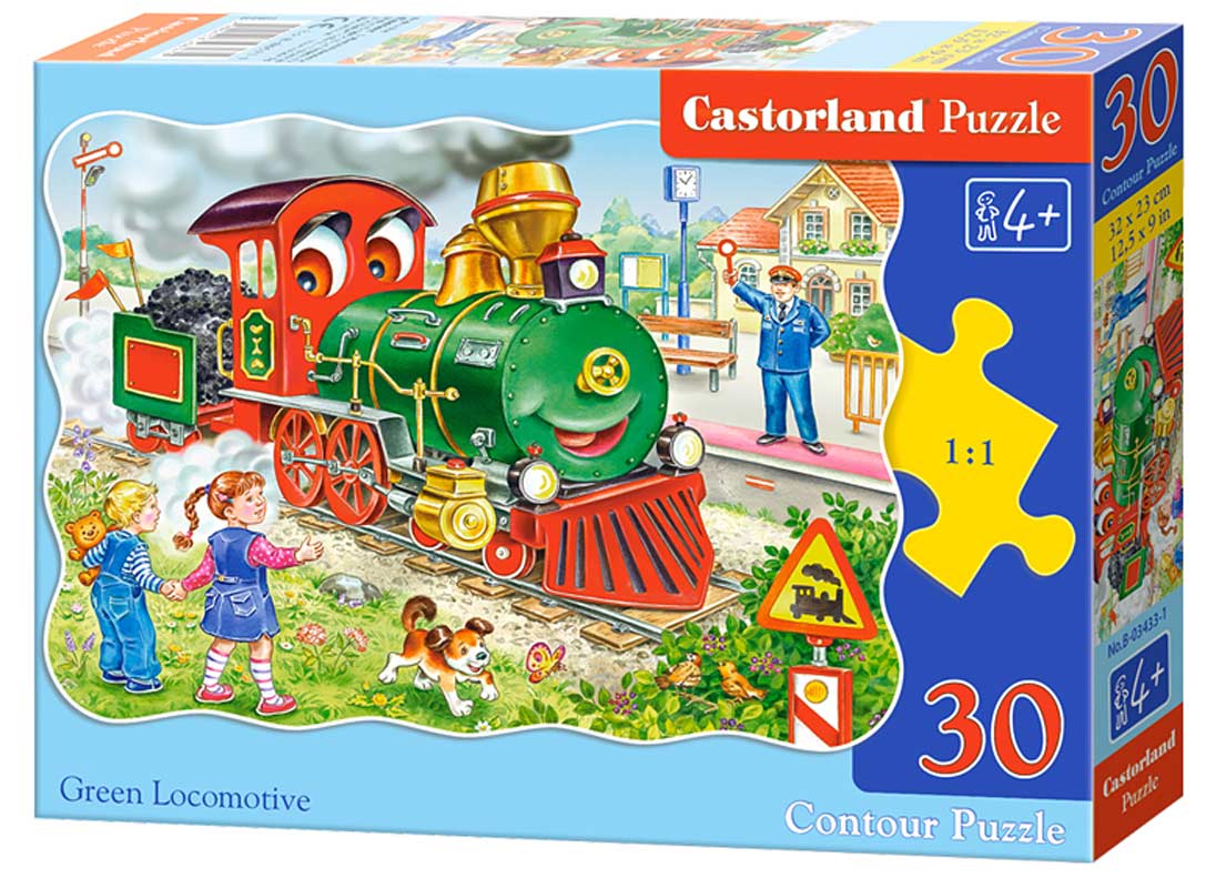Castorland puslespil - Lokomotiv 30 brikker