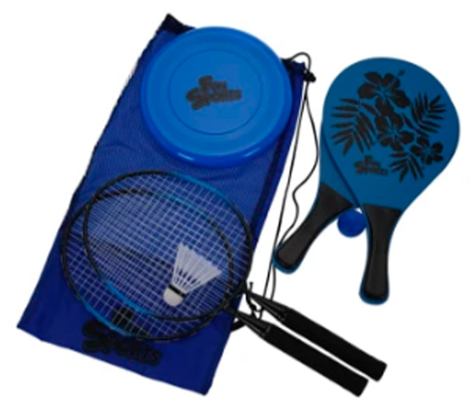 3-I-1 Udendørsleg m/frisbee, strandtennis & badminton