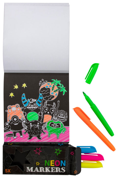 Monster malebog m. neon tusser