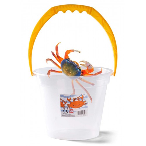 Krabbespand 23 cm - gennemsigtig spand til krabbefangst