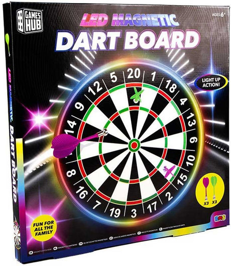 LED Dartskive med Magnetpile