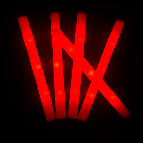 LED lysende skumstav – 48 cm (Rød)