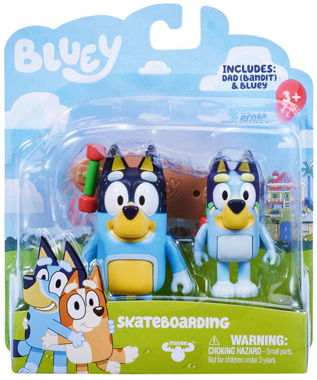 Bluey figurpakke - Skateboarding