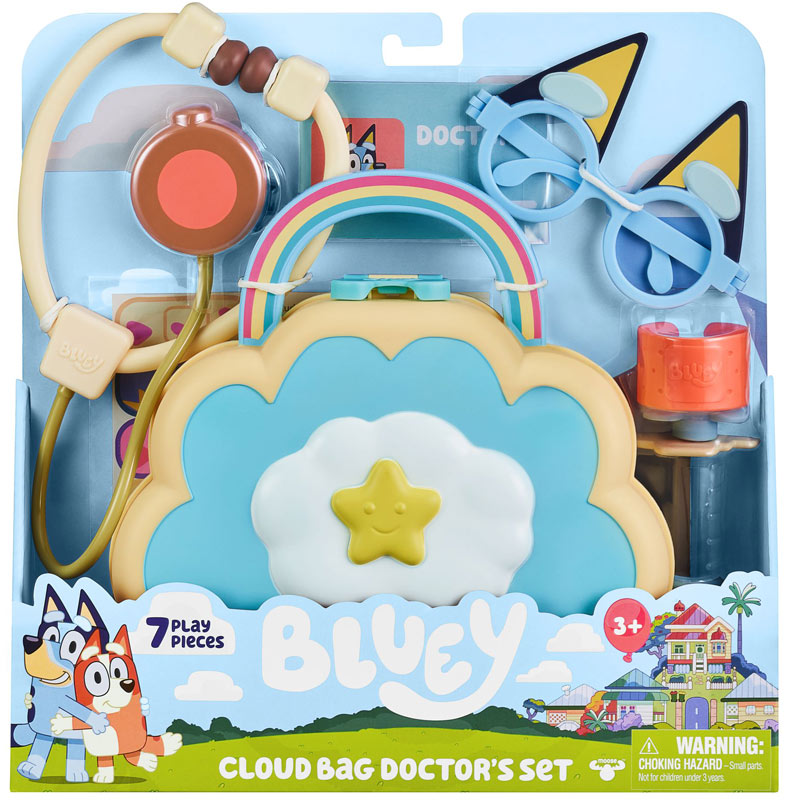 Bluey lægetaske med 7 dele