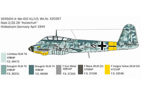 Italeri 1:72 Me 410 A-1 Hornisse - Modelfly
