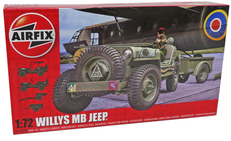Airfix Willys MB Jeep og 6pdr kanon
