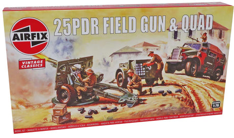 Airfix 25pdr field gun & quad