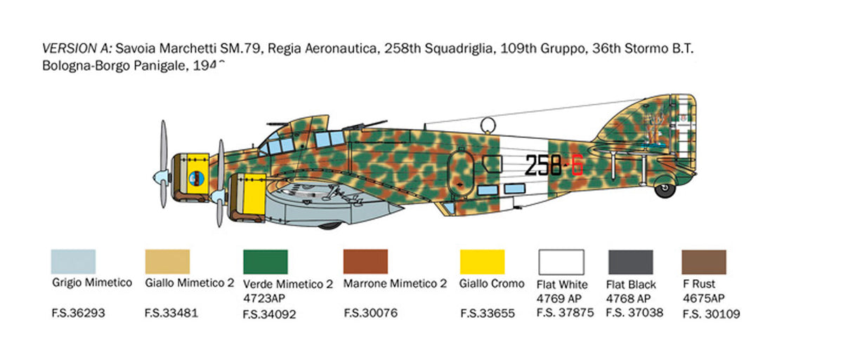 Italeri 1:72 S.79 Sparviero Bomber version - Modelfly