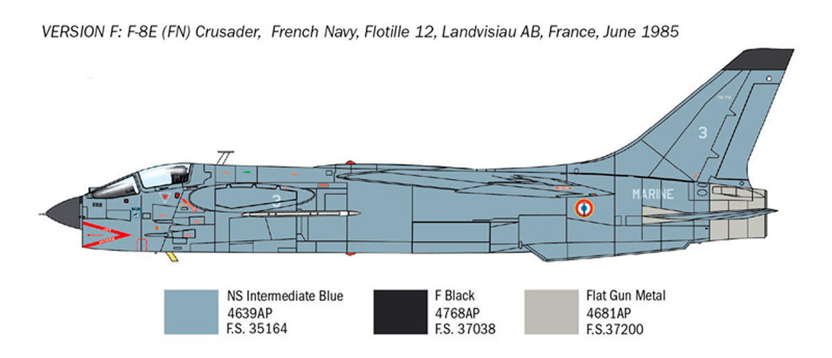 Italeri 1:72 F-8E Crusader - Modelfly