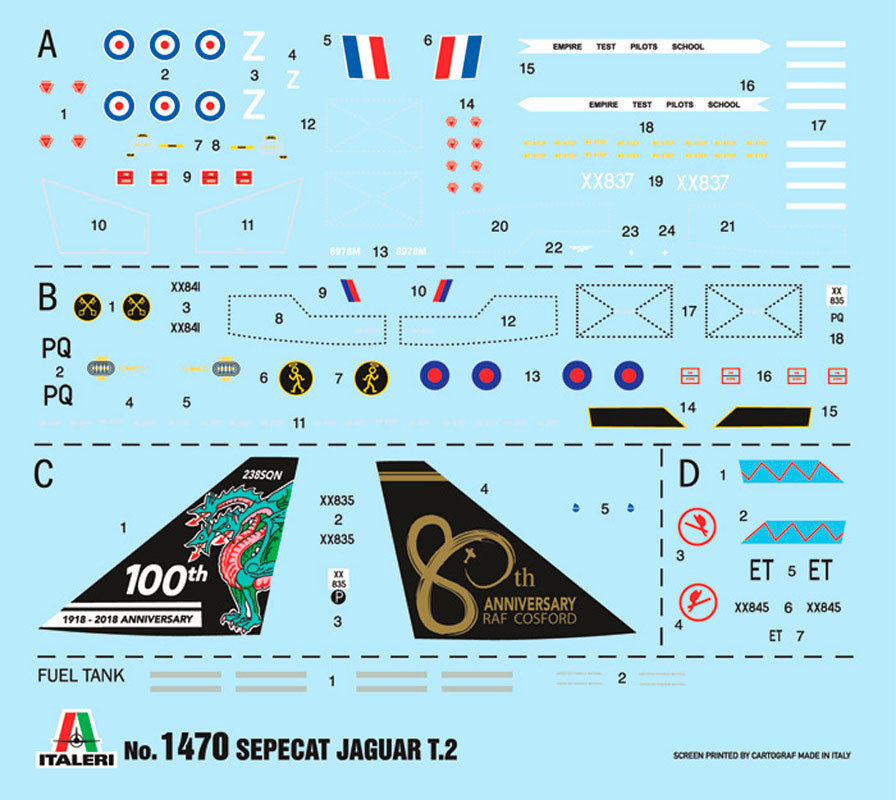 Italeri 1:72 Jaguar T.2 R.A.F. Trainer - Modelfly