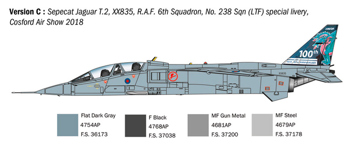 Italeri 1:72 Jaguar T.2 R.A.F. Trainer - Modelfly