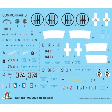 Italeri 1:72 MC.202 Folgore Aces - 1/72 Modelfly