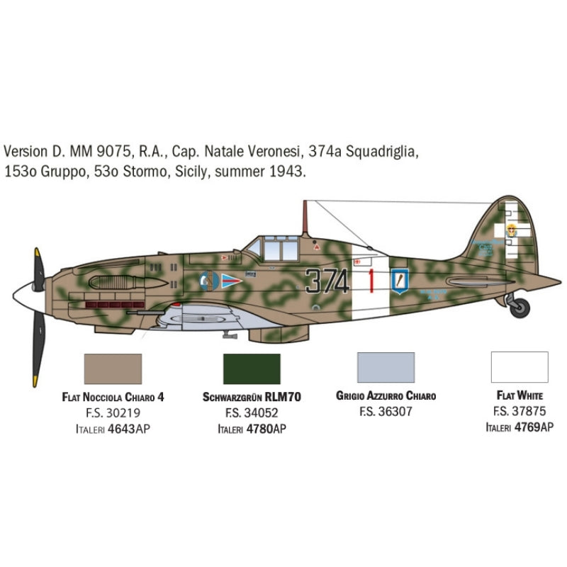 Italeri 1:72 MC.202 Folgore Aces - 1/72 Modelfly