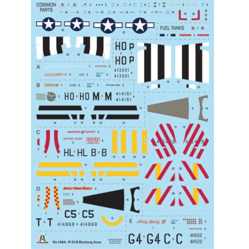 Italeri 1:72 P-51D Mustang Aces - 1/72 Modelfly