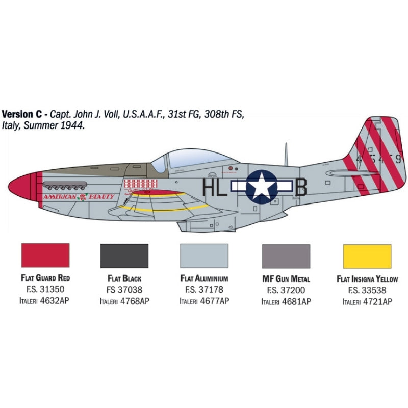 Italeri 1:72 P-51D Mustang Aces - 1/72 Modelfly