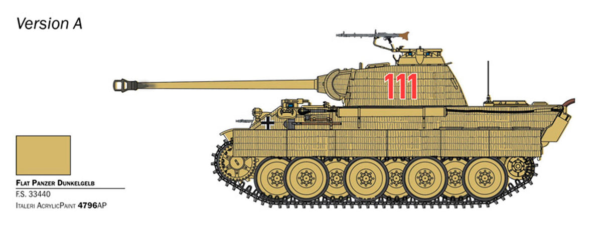 Italeri 1:56 Panther Sd.Kfz.171 Ausf. A - Modelkampvogn