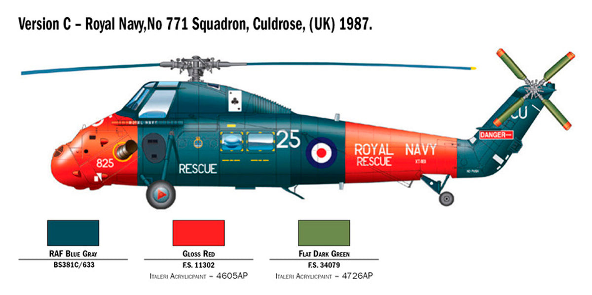 Italeri 1:48 Wessex UH.5 - Model helikopter