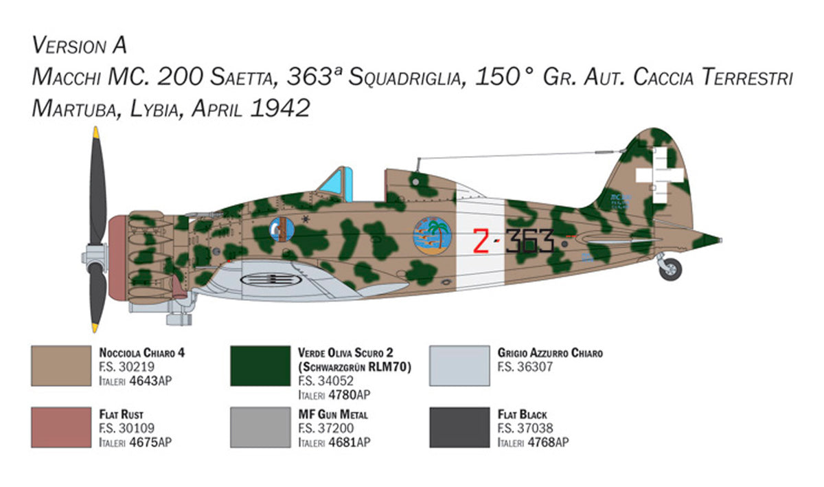 Italeri 1:48 Macchi C.200 Serie XXI-XXIII - Modelfly
