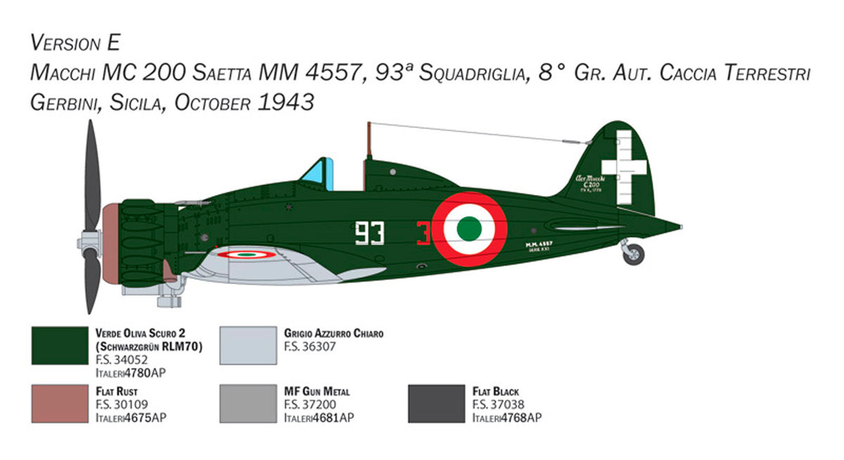Italeri 1:48 Macchi C.200 Serie XXI-XXIII - Modelfly