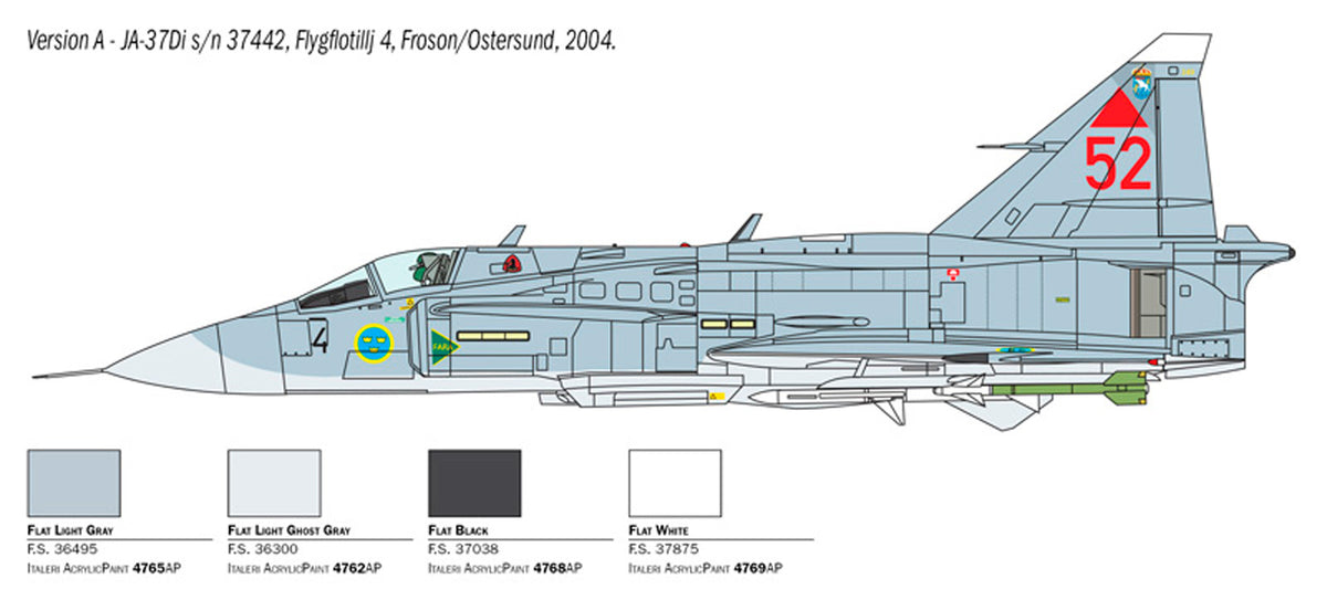 Italeri 1:48 Saab JA 37 / AJ Viggen - Modelfly