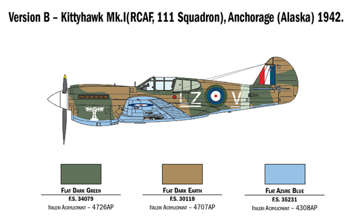 Italeri P-40E/K Kittyhawk 1:48