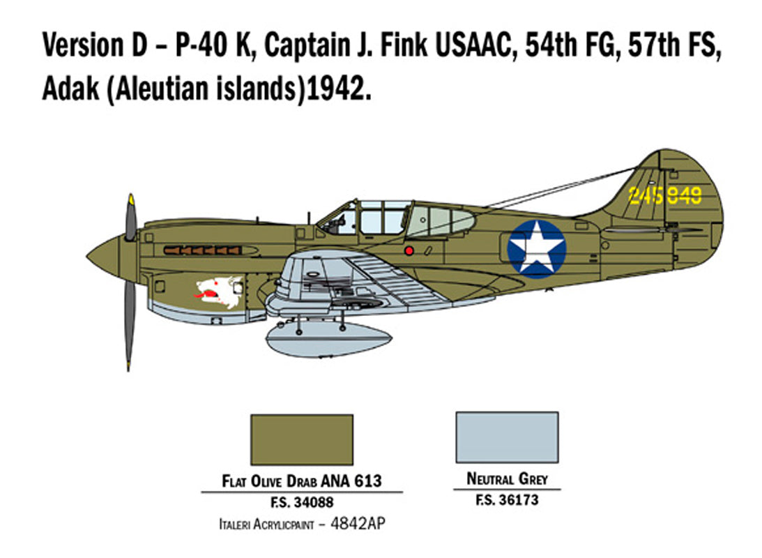 Italeri P-40E/K Kittyhawk 1:48