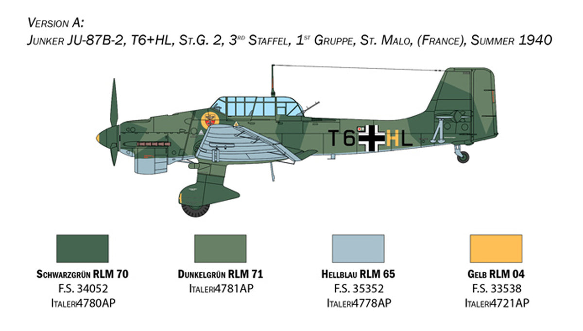 Italeri Junkers JU-87B Stuka - 1:48