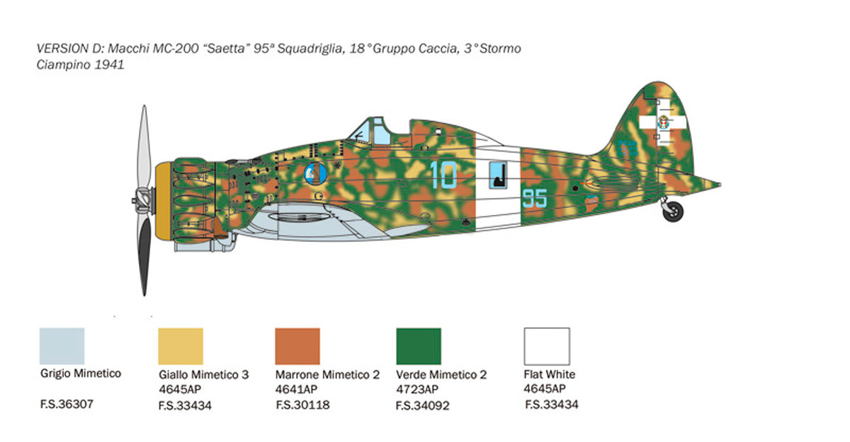 Italeri 1:48 MC.200 Saetta - Modelfly