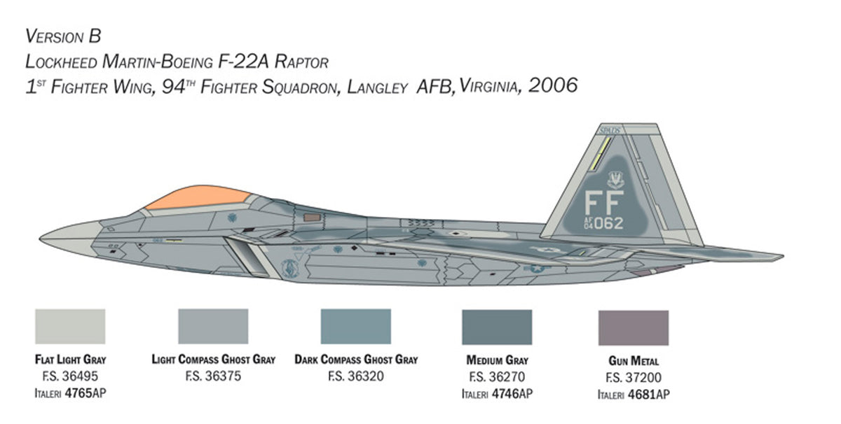 Italeri 1:48 F-22 A Raptor - Modelfly