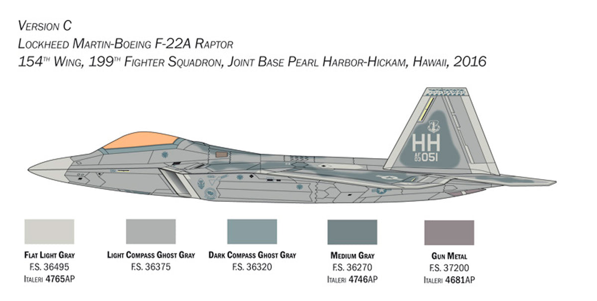 Italeri 1:48 F-22 A Raptor - Modelfly