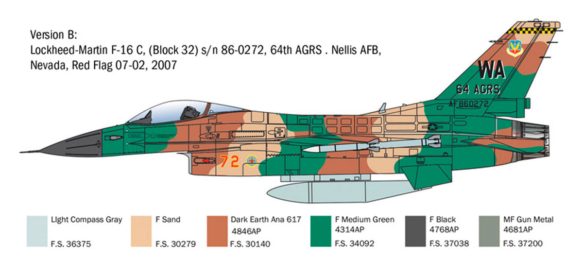 Italeri 1:48 F-16C Fighting Falcon - Modelfly