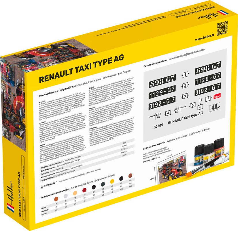 Heller Renault Taxi type AG - Modelbil 1:24