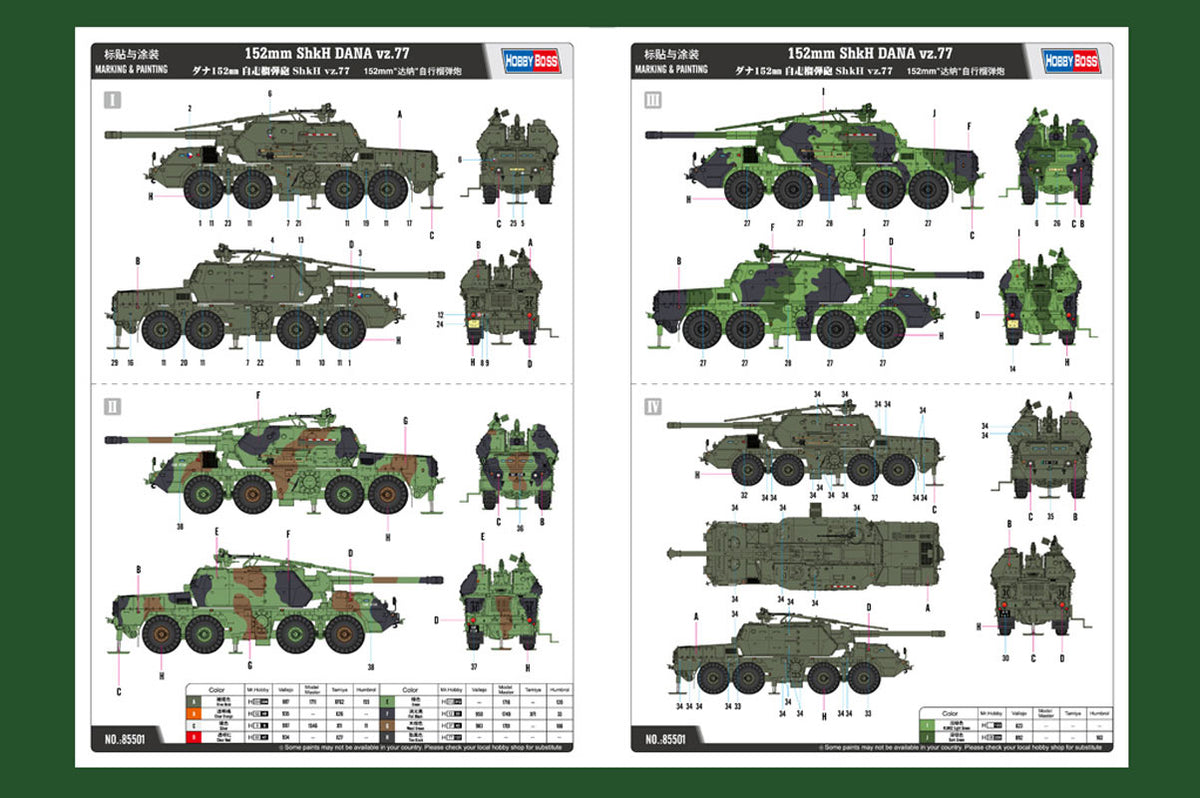 Hobby Boss 152mm ShkH DANA vz.77 1:35 modelkampvogn
