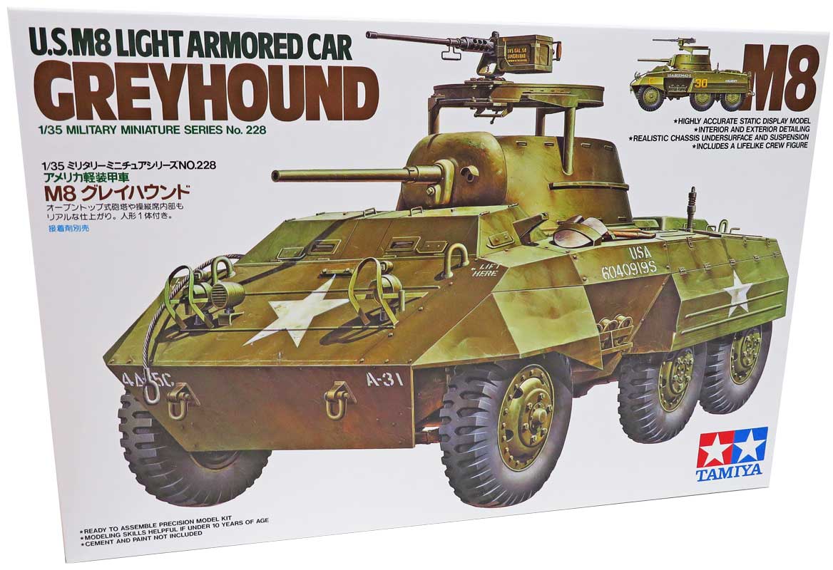 Tamiya U.S M8 light armored car - greyhound