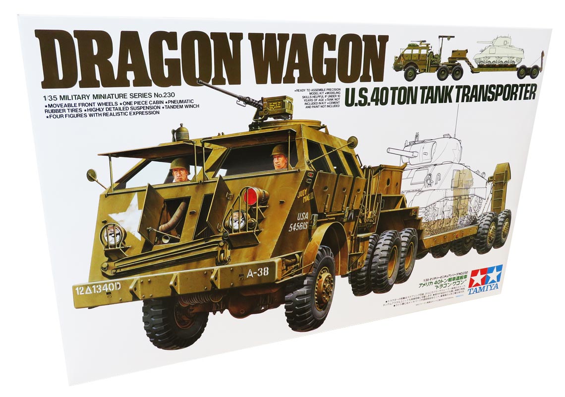Tamiya US 40-tons tanktransporter Dragon Wagon - Modelbil