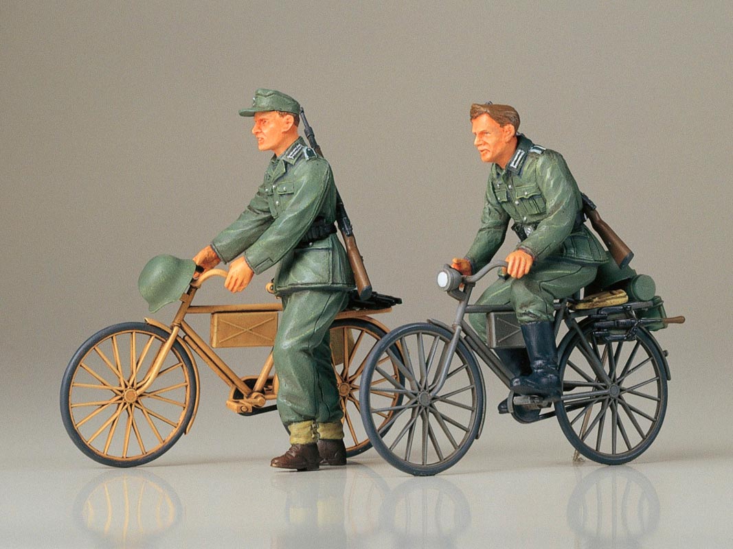 Tamiya German soldiers with bicycles sæt - Modelfigur
