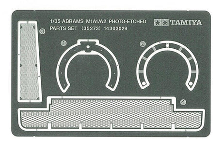 Tamiya metal tilbehørssæt til U.S M1A1 / A2 Abrams tank - Tilbehør 1:35