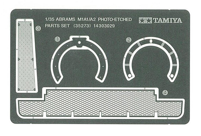 Tamiya metal tilbehørssæt til U.S M1A1 / A2 Abrams tank - Tilbehør 1:35