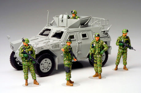 Tamiya JGSDF Iraq humanitarian assistance set modelfigurer