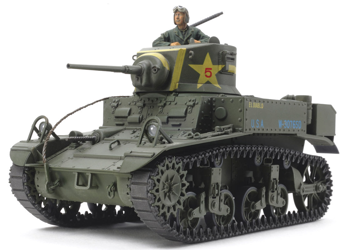 Tamiya M3 U.S Light Tank "Stuart" modelkampvogn