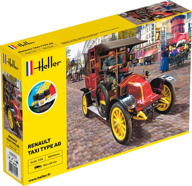 Heller Renault Taxi type AG 1907 - komplet sæt