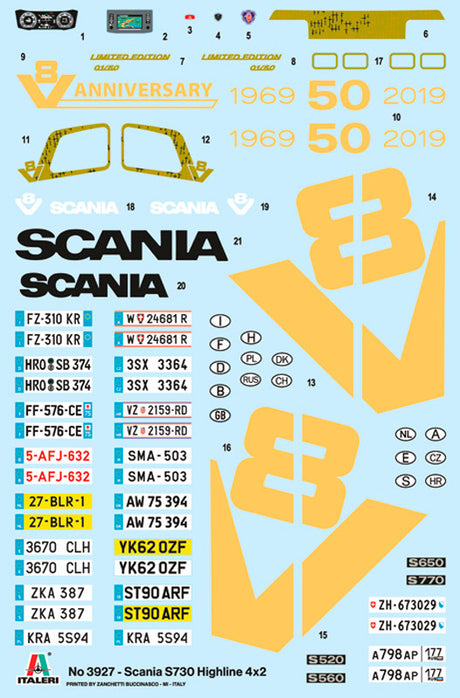 Italeri 1:24 Scania S730 Highline 4x2 - Modellastbil