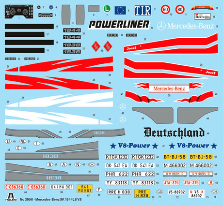 Italeri 1:24 Mercedes Benz SK 1844 LS V8 - Modellastbil